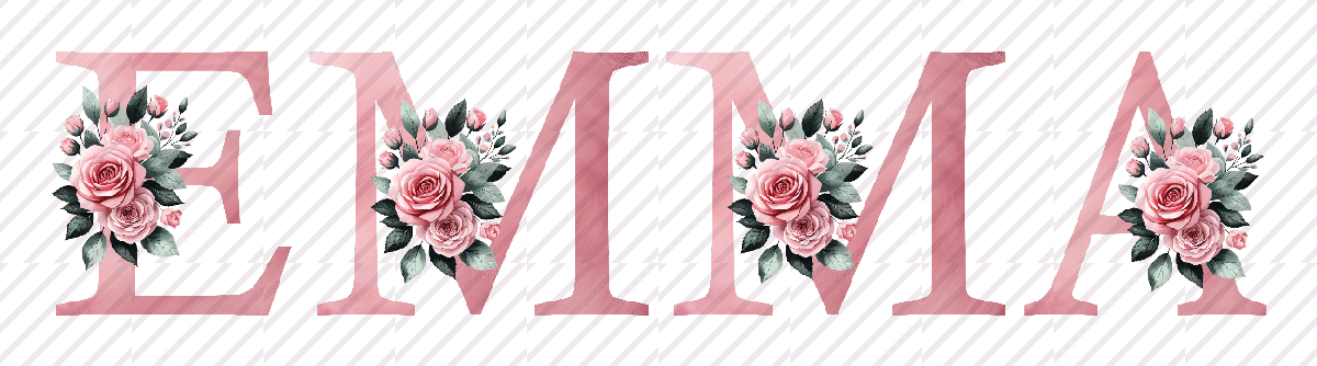 Emma baby name nursery print preview
